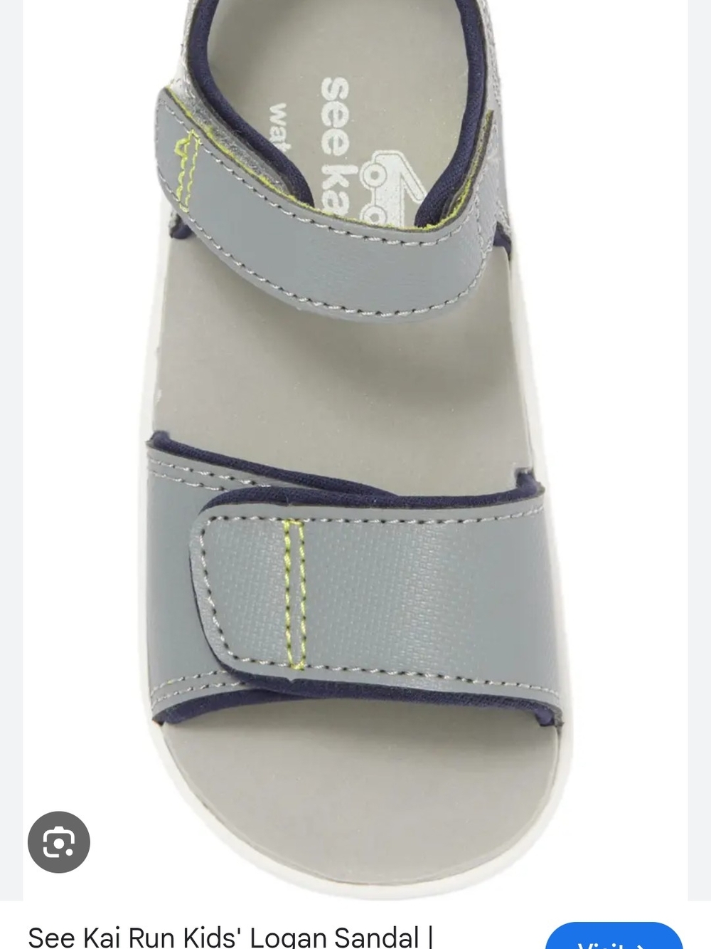 See Kai Run Boys Light Blue Adjustable Hook-and-Loop Sandals - Picture 4 of 6
